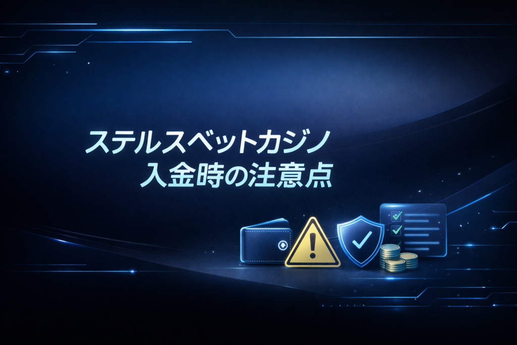 ステルスベットカジノ入金時の注意点
