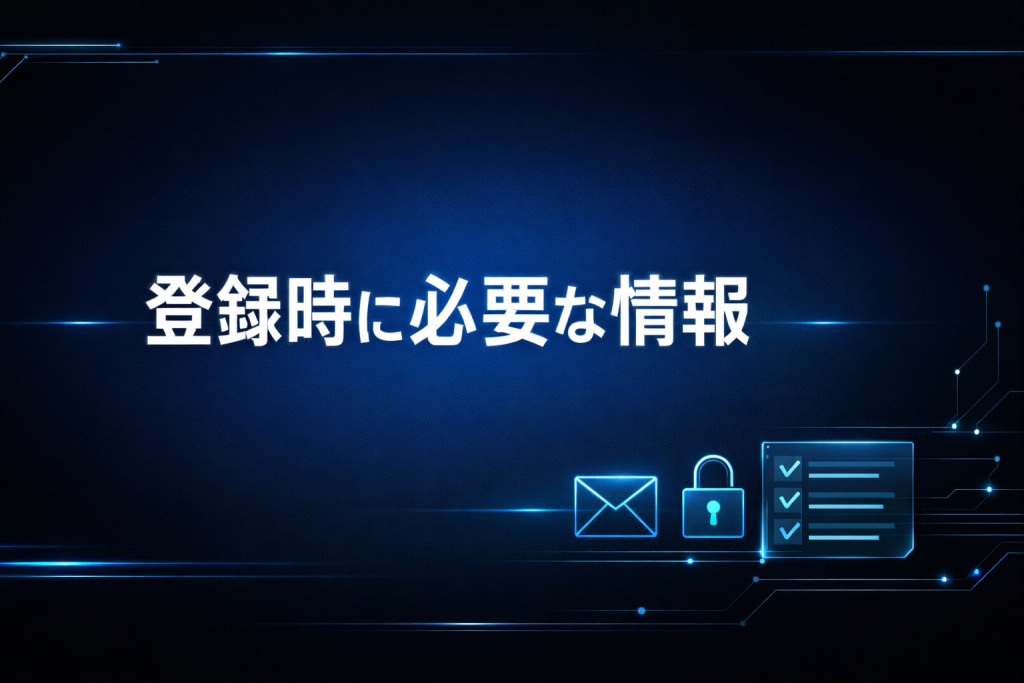 登録時に必要な情報